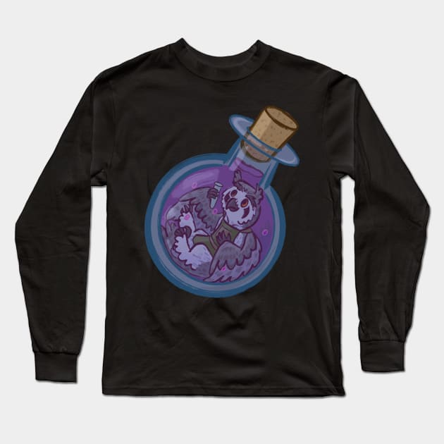 Owlchemist in a Bottle Long Sleeve T-Shirt by gearfeathers